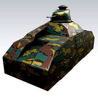 Renault TB Armored Train (low poly)