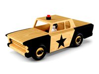 Wooden Toy Police Car