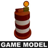 Orange Safety Barrel Game Model