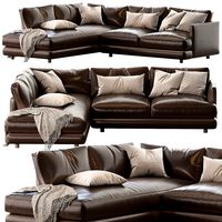 Haven Leather 2-piece Terminal Chaise Sectional