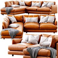 Haven Leather 2-piece Terminal Chaise Sectional