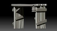 Stylized wooden gate