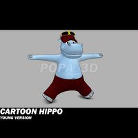 Cartoon Hippo -young version-