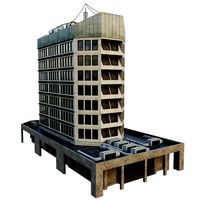 Building Skyscraper City Town Downtown Office Space Work Street