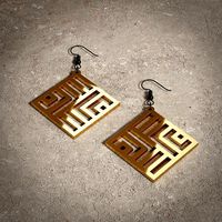 Geometric Shapes 2 Earrings Pendant Jewelry Design 3D print model 2