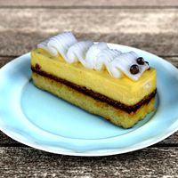 Realistic Lemon Cheescake Lowpoly 3D Model