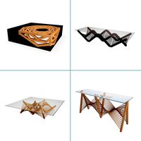 Wooden Graphic Tables And Consoles