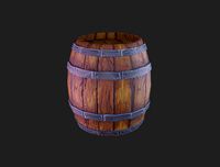 Low-Poly Medieval Barrel