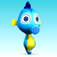 Cartoon Hippocampus No Rig