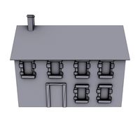 Low Poly European House 3