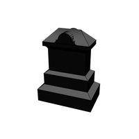 Low Poly Gravestone Becker