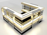Kiosk Partition Booth a414a