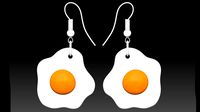 Fried eggs earrings ready for 3D printing
