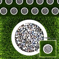 Grass and pebbles