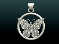 Printable Butterfly Pendant