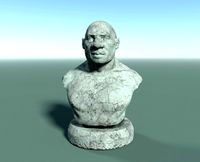 Neanderthal Bust Low Poly