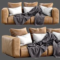 Flexform Leather Sofa GRANDEMARE