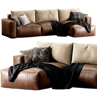 Room108 Leather sofa Elise stretch