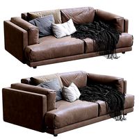 Living Divani Leather Sofa Family Lounge