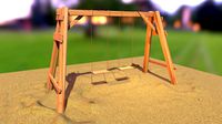 Country Wooden Swing