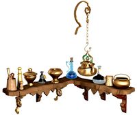 Old Cookware and Shelf