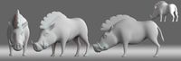 cartoon wild boar