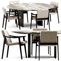 FYNN chair and LINHA DINING TABLE by Minotti