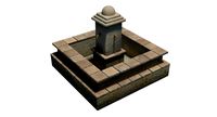Low Poly Middle Eastern Fountain