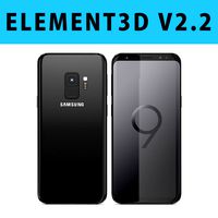 E3D - Samsung Galaxy S9 Midnight Black 3D model