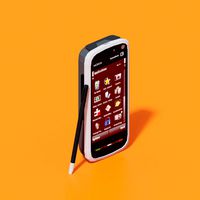 NOKIA 5800 mobile phone lowpoly