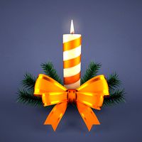 Christmas Candle Gold
