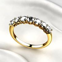 Seven Gems Gold Ring