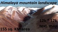 Himalayan snowy mountain landscape