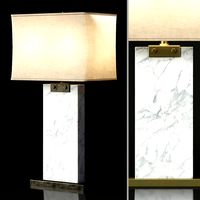 RECTANGULAR COLUMN MARBLE TABLE LAMP
