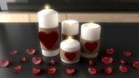 Saint Valentine candles