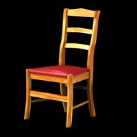 Wood and Silk Dining Chair