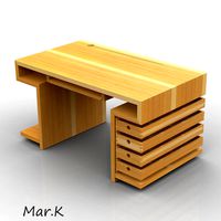 wooden computer table