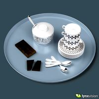 Coffee Tray Set and Chocolate Tablet