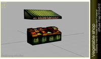 Vegetable shop lowpoly