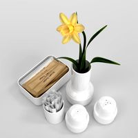 Tongana Acapulco cup plate toothpicks peppermint salt serving set