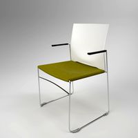 Rim Web armchair white plastic green clothe