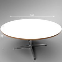 Fritz Hansen Swan coffee table A203 white