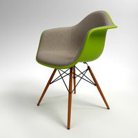 Vitra Eames Plastic Armchair DAW green grey