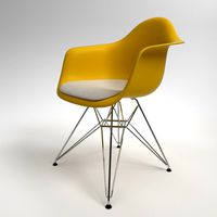 Vitra Eames Plastic Armchair DAR mustard