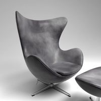 Fritz Hansen EGG leather concrete