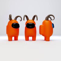 Among Us Ram Horns Character