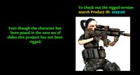 PBR Game Ready Female Soldier (Several Color Options)
