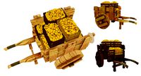 Low Poly Wooden Cart of Lemons