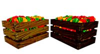 Low Poly Crate of Peppers