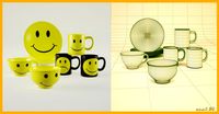Smiling tableware 3D Model